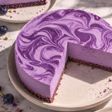 Ube-juustokakun resepti: Huikea purppura jälkiruoka